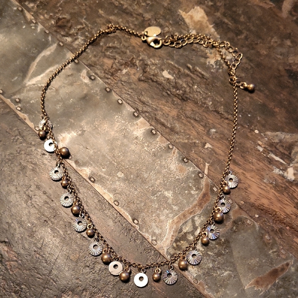 Lia Sophia Gold and Silver Charm Necklace